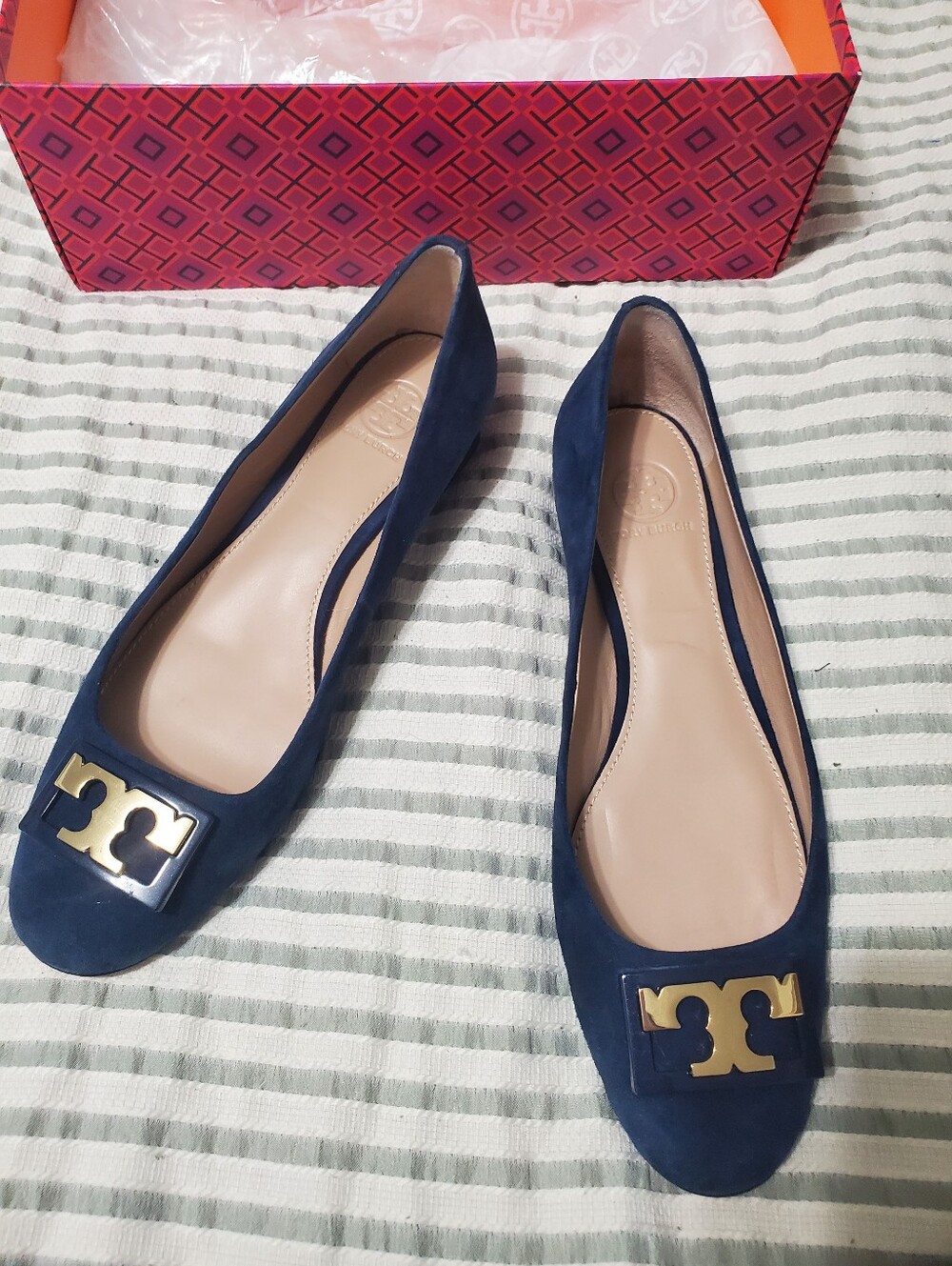 Tory Burch Blue Suede Pumps
